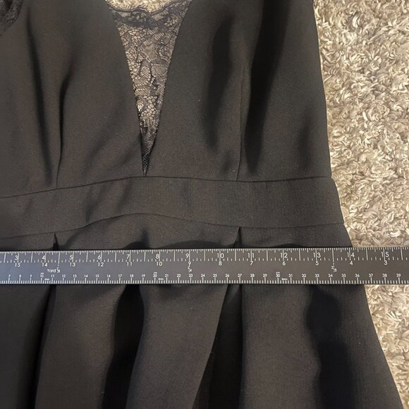 BCBGeneration Black Lace Plunge Dress Size 8 - Picture 6 of 11